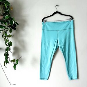 Athleta Ultra High Elation high rise 7/8 tights teal XL